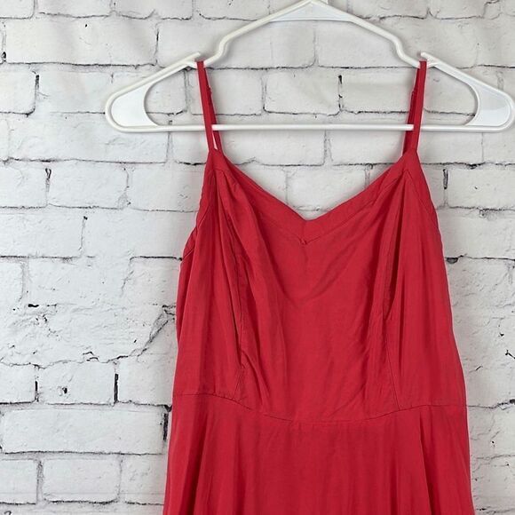 Old Navy Dress Womens Small S Skater Flare Sleeveless Knee Length Coral Orange - Picture 2 of 9